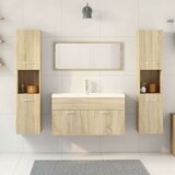 vidaXL 4-dijelni set kupaonskog namještaja boja hrasta sonome drveni | shoptok.hr