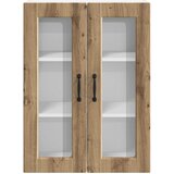  Zidni stakleni ormarić Umjetnički hrast 60 x 31 x 80 cm | shoptok.hr
