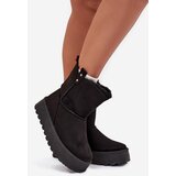 Boto Women's Snow Boots On Platform With Fur Black Evelira | Eponuda.ba