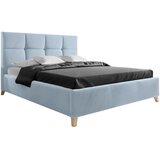 CARRYHOME oblazinjena postelja 180 cm x 200 cm , tekstil svetlo modra Cene