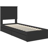  Krevet s od storage Crna 75 x 190 cm Konstruirano drvo | shoptok.hr