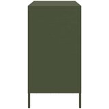 vidaXL Komoda olivno zelena 101,5x39x73,5 cm hladno valjano jeklo | Shoptok.si