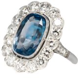 IZMAEL Prstan CA-35638 - Srebrna / Modra / 59mm | Shoptok.si