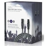 Nedis DMX Adapter Kabl COTG15012GY200, XLR 3-Pin Muški na XLR 3-Pin Ženski, Niklovani Konektori, 20m, PVC Cene