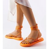 Gemre Orange lace-up sandals Laurence | ePonuda.com