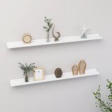 Maison Chic 2 kosi Stenske Police - Viseče police bela 100x9x3 cm, (21793570) | Shoptok.si