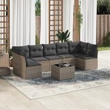  8-dijelni set vrtnih sofa od poliratana s jastucima sivi | shoptok.hr