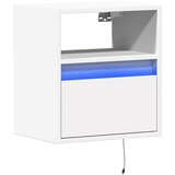  Zidni TV ormarić s LED svjetlima bijeli 41x31x45 cm | shoptok.hr