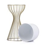Metalna saksija LOFT 46x20 cm zlatna/bela | Eponuda.com