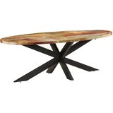  Blagovaonski stol 240 x 100 x 75 cm masivno obnovljeno drvo | shoptok.hr