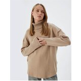 Koton Turtleneck Oversize Knitwear Sweater Long Sleeve Soft Textured | shoptok.hr