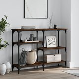  Konzolni stol boja smeđeg hrasta 102x29x75 cm konstruirano drvo | shoptok.hr
