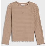 Sinsay Pamučna rebrasta majica dugih rukava | shoptok.hr