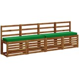  Jastučići za klupe - 2 dijela VUGHT 2 pcs 100% poliester Zelena | shoptok.hr