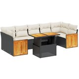 Maison Chic Seti vrtnega pohištva - Vrtna garnitura - Vrtni pohištvo set 8-delna z blazinami črn poli ratan, (21800127) | Shoptok.si
