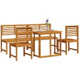  Set za vrtni blagovanje od 5 dijelova od čvrstog drva akacije | shoptok.hr