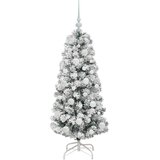  Umjetno božićno drvce s nogom Zelena i bijela 120 cm | shoptok.hr