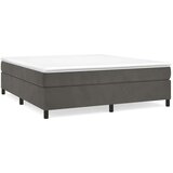  Krevet s oprugama i madracem tamnosivi 160x200 cm baršunasti | shoptok.hr