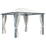  Sjenica sa zastorom 300 x 300 cm krem aluminijum | Eponuda.ba