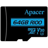 Apacer UHS-I MicroSDHC 64GB V30 + Adapter AP64GMCSX10U7-R memorijska kartica  cene