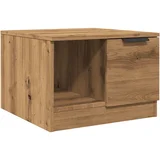 Maison Chic Klubska mizica - kavna mizica - Nizka mizica artisan hrast 50x50x36 cm inženirski les, (21754830)