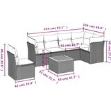  7-dijelni set vrtnih sofa sivi od poliratana | shoptok.hr