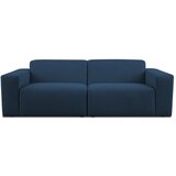 Scandic Temno modra sedežna garnitura iz tkanine bouclé 228 cm Roxy – Cene