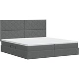  Krevet s madracem i skladištem Tamnosiva 200 x 200 cm tkanina | shoptok.hr