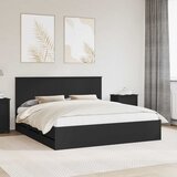 Krevetna konstrukcija Crna 180 x 200 cm Inženjersko Drvo | shoptok.hr