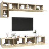  5-dijelni set TV ormarića boja hrasta sonome konstruirano drvo | shoptok.hr
