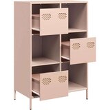 vidaXL Visoka komoda ružičasta 68x39x103,5 cm čelik | shoptok.hr