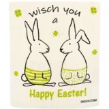 Gobasta krpa "Happy Easter Bunny Fanny" - zelena