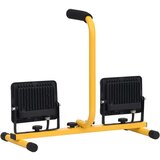 vidaXL LED reflektor z ročajem 2x30 W toplo bel | Shoptok.si