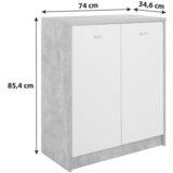 Mömax komoda 4-you new, bela, barva hrasta | Shoptok.si