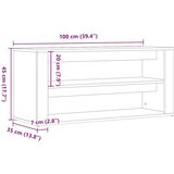 vidaXL Klop za čevlje črn hrast 100x35x45 cm inženirski les | Shoptok.si