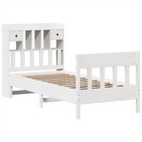 vidaXL Okvir kreveta bez madraca bijeli 90 x 190 cm masivna borovina | shoptok.hr