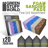 Green Stuff World FOAM Sanding Pads Fine Grit Assortment Pack x20 | Brusni sunđeri fini set 20 kom Cene