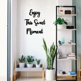 Wallity Enjoy This Sweet Moment Black Decorative Wooden Wall Accessory | Eponuda.ba