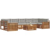  Set vanjskih sofa 8 kom. Prirodna i svijetlo siva | shoptok.hr