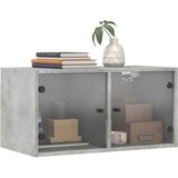  Zidni ormarić sa staklenim vratima boja betona 68,5x37x35 cm | Eponuda.com