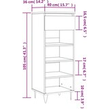vidaXL Omarica za čevlje rjav hrast 40x36x105 cm inženirski les | Shoptok.si
