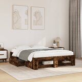 Maison Chic Posteljni okvir - Dvoposteljna postelja - Zakonska postelja brez vzmetnice hrast 140x190 cm inženirski les-J11972, (21769121) | Shoptok.si