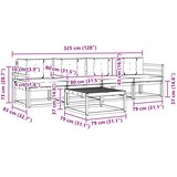  Set vanjskih sofa s jastukom 4 pcs Bijela i svjetlosiva | shoptok.hr
