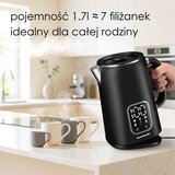  Bežično električno kuhalo za vodu 1,7 l pametno s kontrolom temperature, rotirajućom bazom, crno Slike