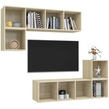  4-dijelni set TV ormarića boja hrasta sonome konstruirano drvo | shoptok.hr