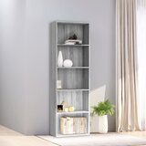 vidaXL Knjižna omara 5-nadstropna siva sonoma 60x30x189 cm konstr. les Cene