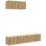  3-dijelni zidni TV ormarić Artisan hrast izrađen od drva | shoptok.hr