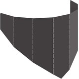  Ograda oko Travnjaka 100 x 45 cm Čelik Crna - Crna 1 | shoptok.hr