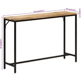  Konzolni stol 110x30x75 cm grubo masivno drvo manga i željezo | shoptok.hr