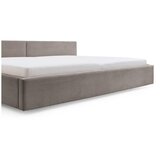 Meise Möbel Sivorjava oblazinjena zakonska postelja s prostorom za shranjevanje z letvenim dnom 200x240 cm Cube – | Shoptok.si